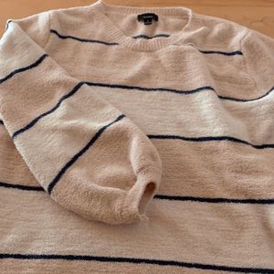 Pink, White, and Blue Striped Sweater